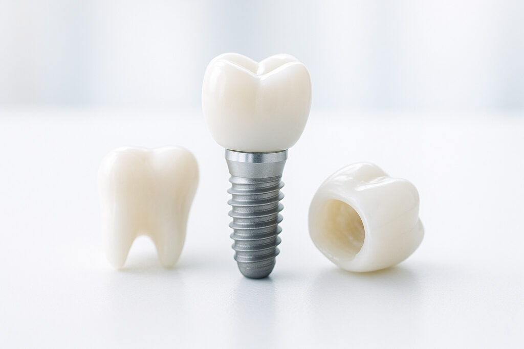 歯科治療で使用されるインプラントの模型