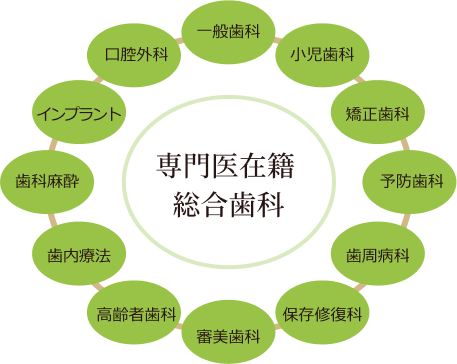 専門的総合歯科診療の図解