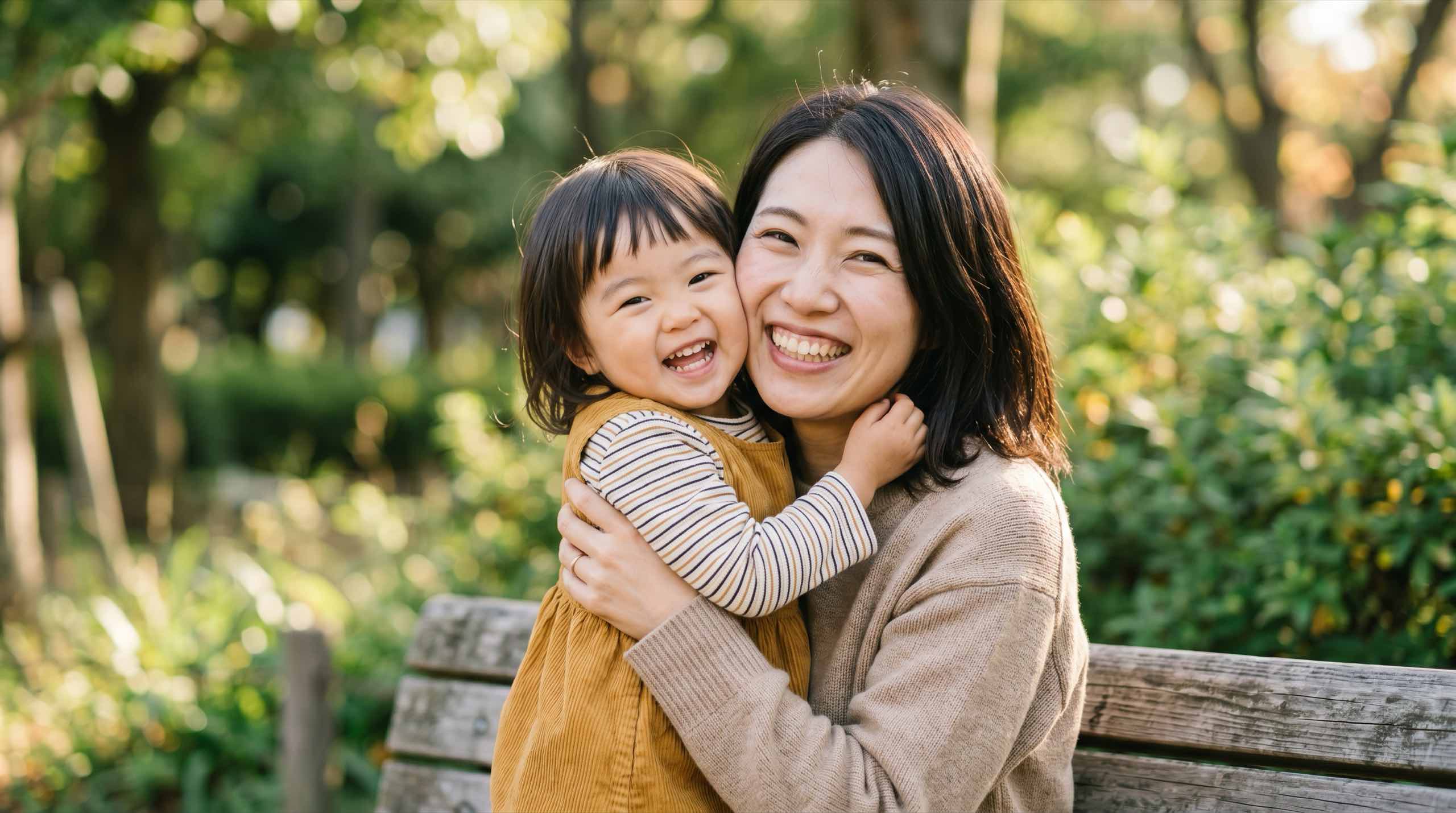 家族で歯の健康を考える親子の様子