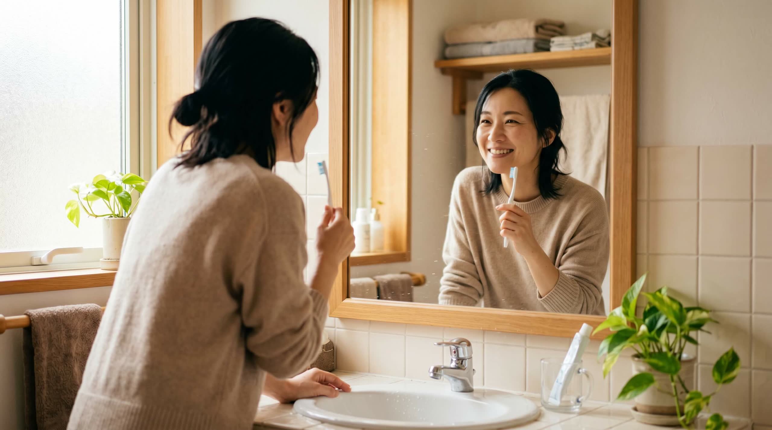 歯みがき粉を使ったセルフケアの一例
